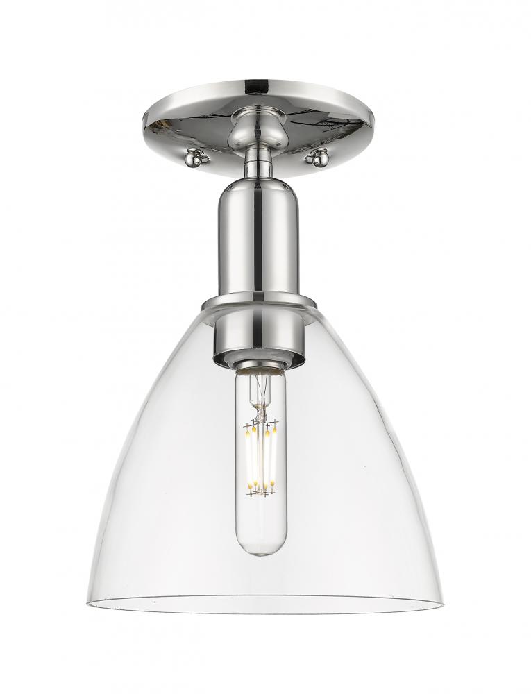 Bristol - 1 Light - 8 inch - Polished Nickel - Semi-Flush Mount