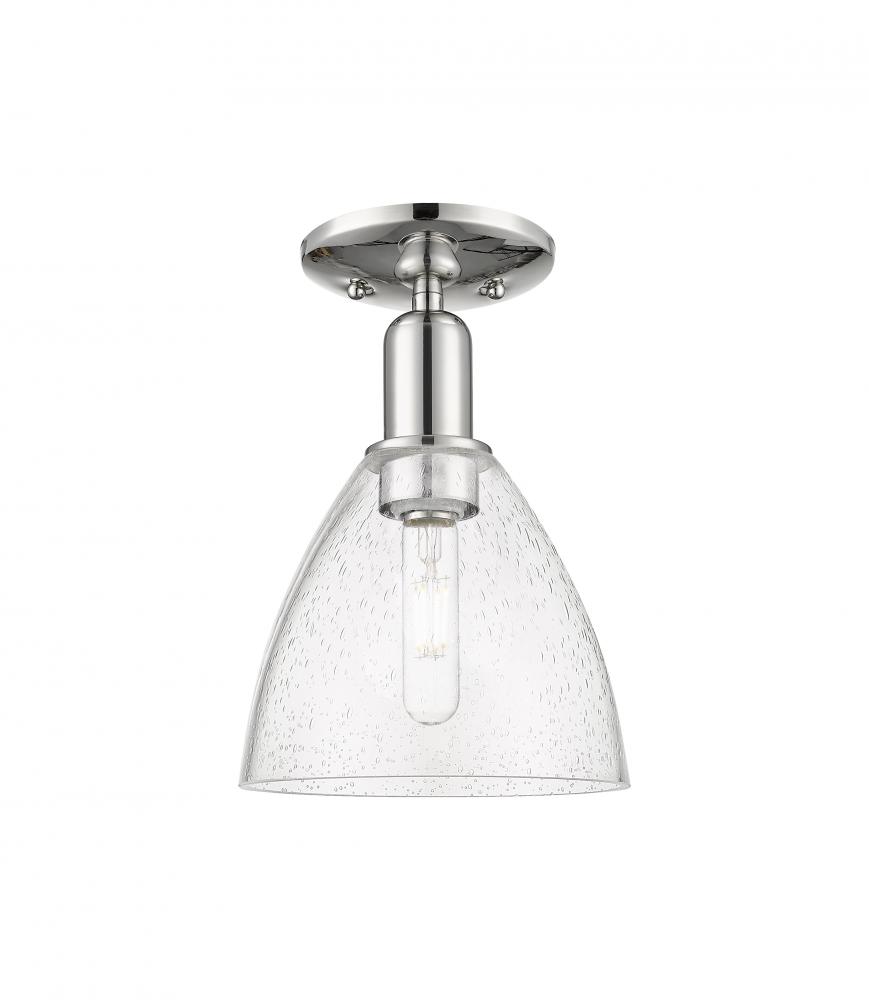 Bristol - 1 Light - 8 inch - Polished Nickel - Semi-Flush Mount