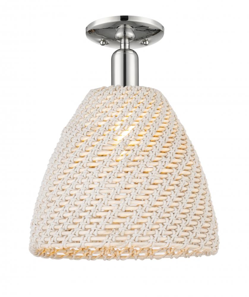 Bristol Natural - 1 Light - 6 inch - Polished Nickel - Semi-Flush Mount