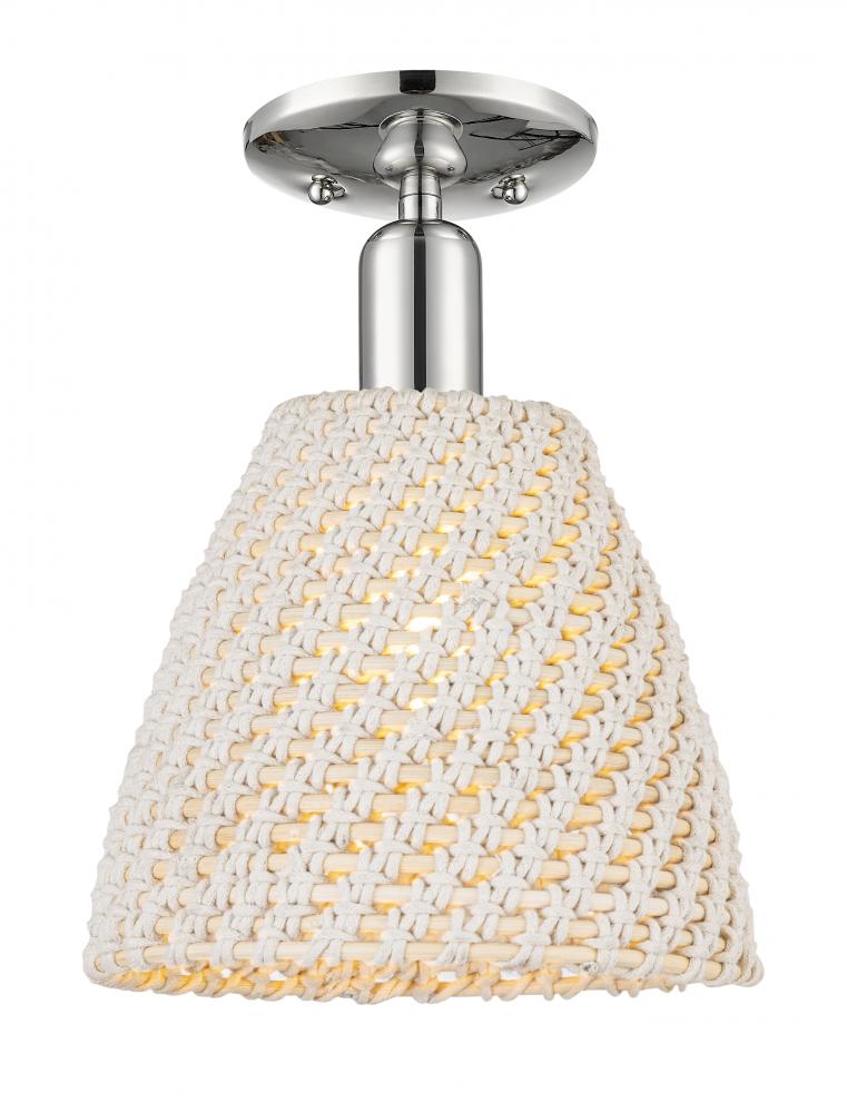 Bristol Natural - 1 Light - 6 inch - Polished Nickel - Semi-Flush Mount