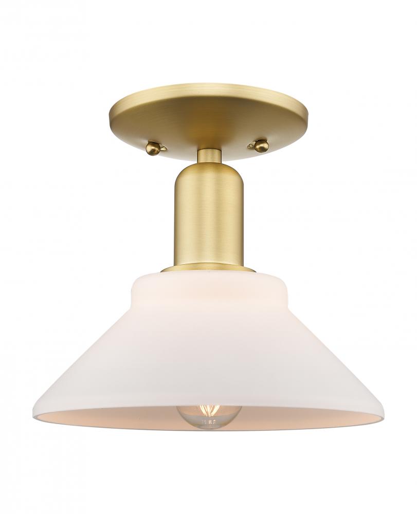 Orwell - 1 Light - 8 inch - Satin Gold - Semi-Flush Mount