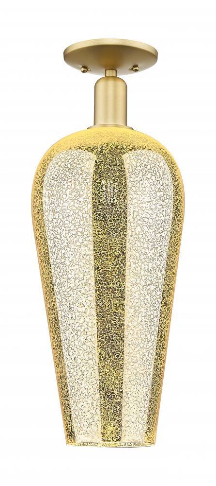 Chelsea - 1 Light - 6 inch - Satin Gold - Semi-Flush Mount