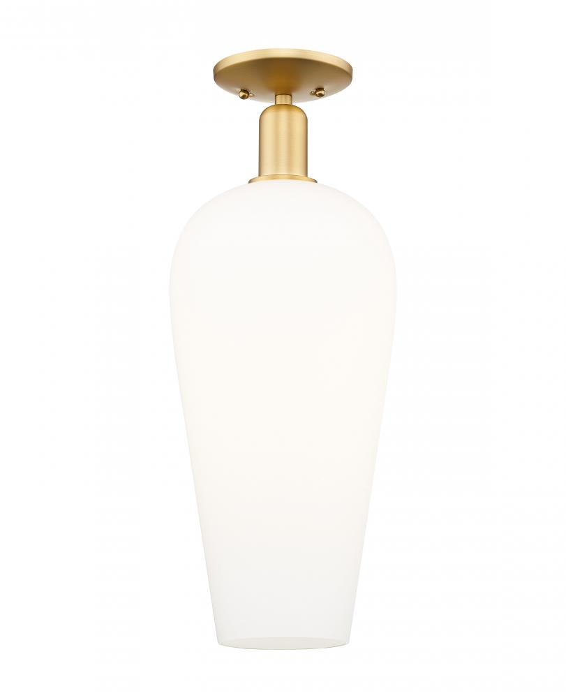 Chelsea - 1 Light - 6 inch - Satin Gold - Semi-Flush Mount