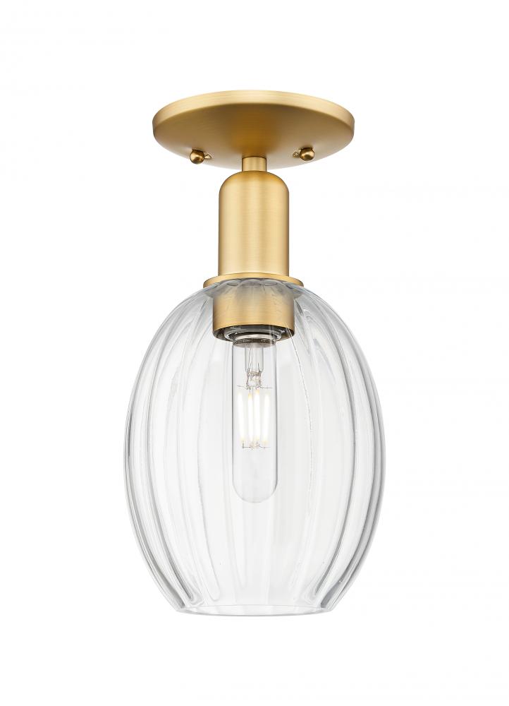 Preston Bulb - 1 Light - 6 inch - Satin Gold - Semi-Flush Mount