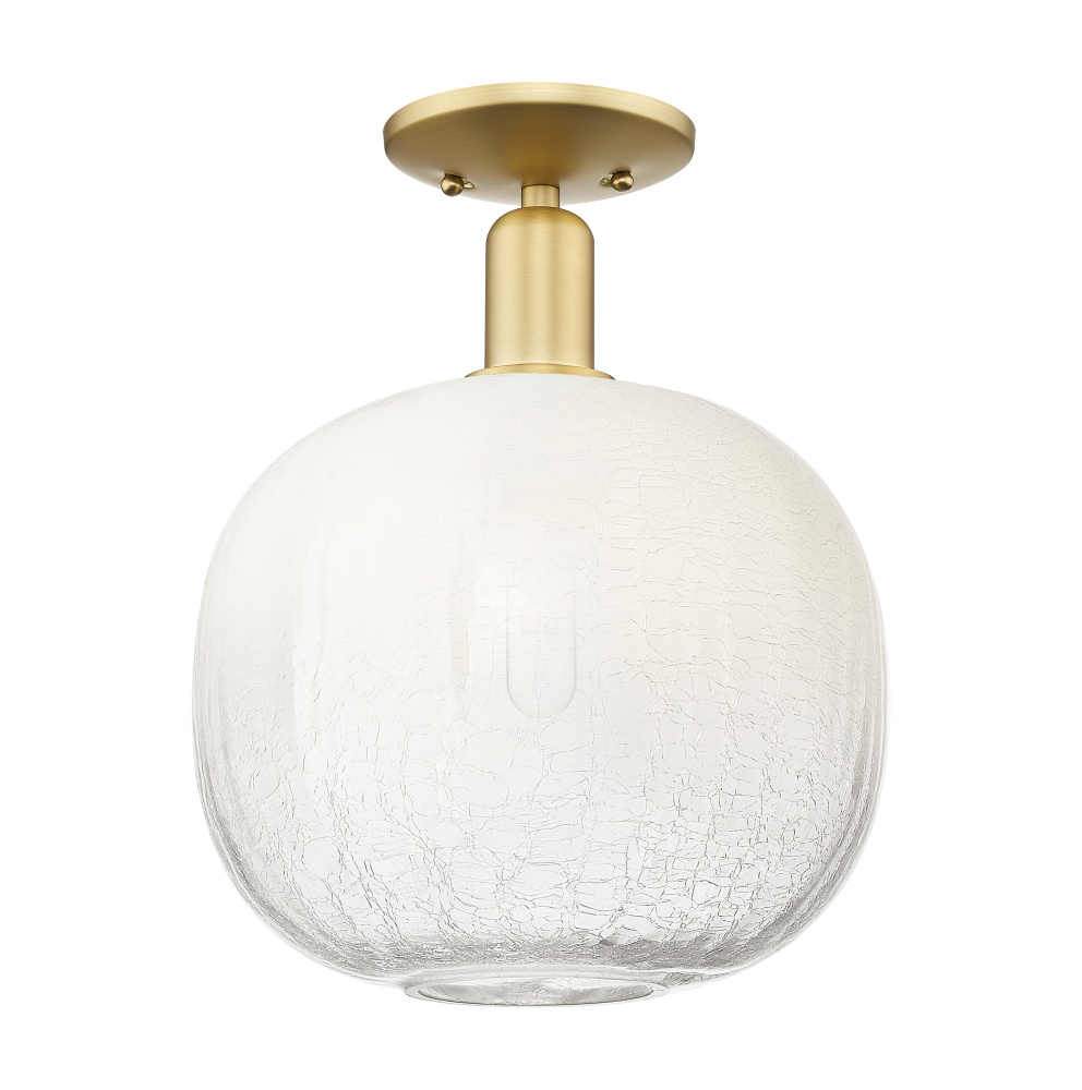 Brookhaven Sphere - 1 Light - 6 inch - Satin Gold - Semi-Flush Mount