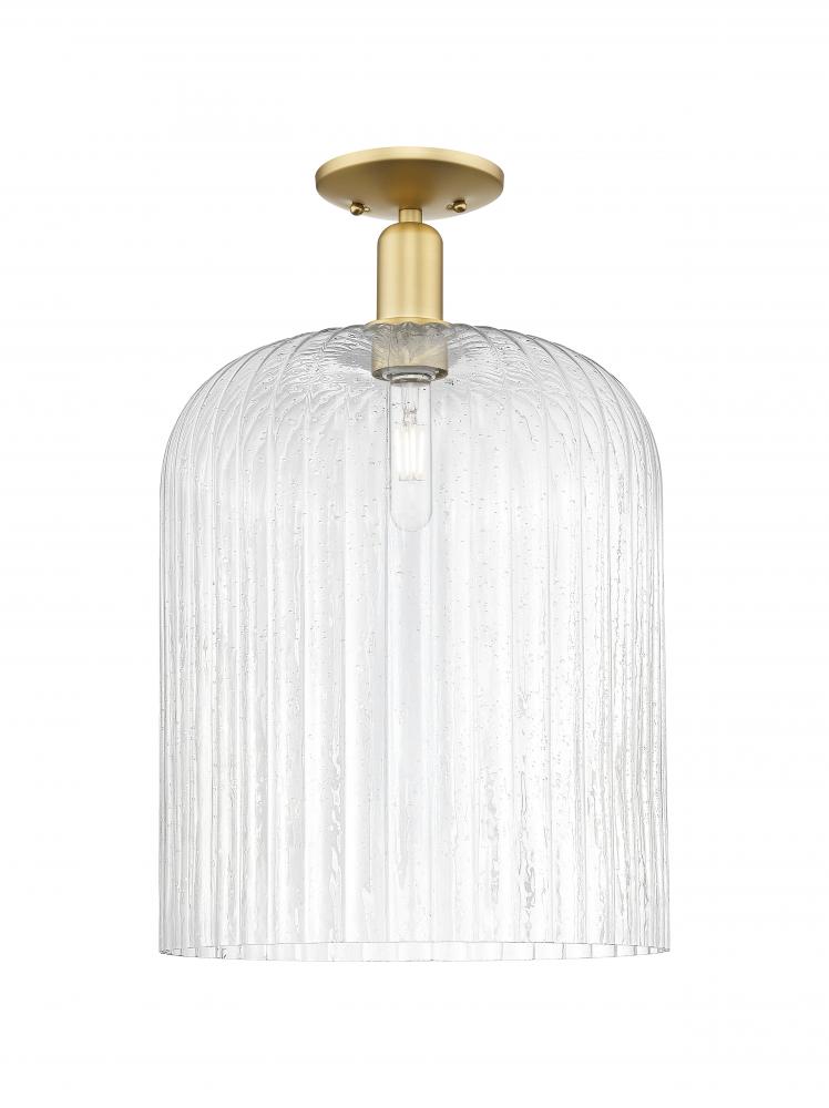 Bridal Veil - 1 Light - 12 inch - Satin Gold - Semi-Flush Mount