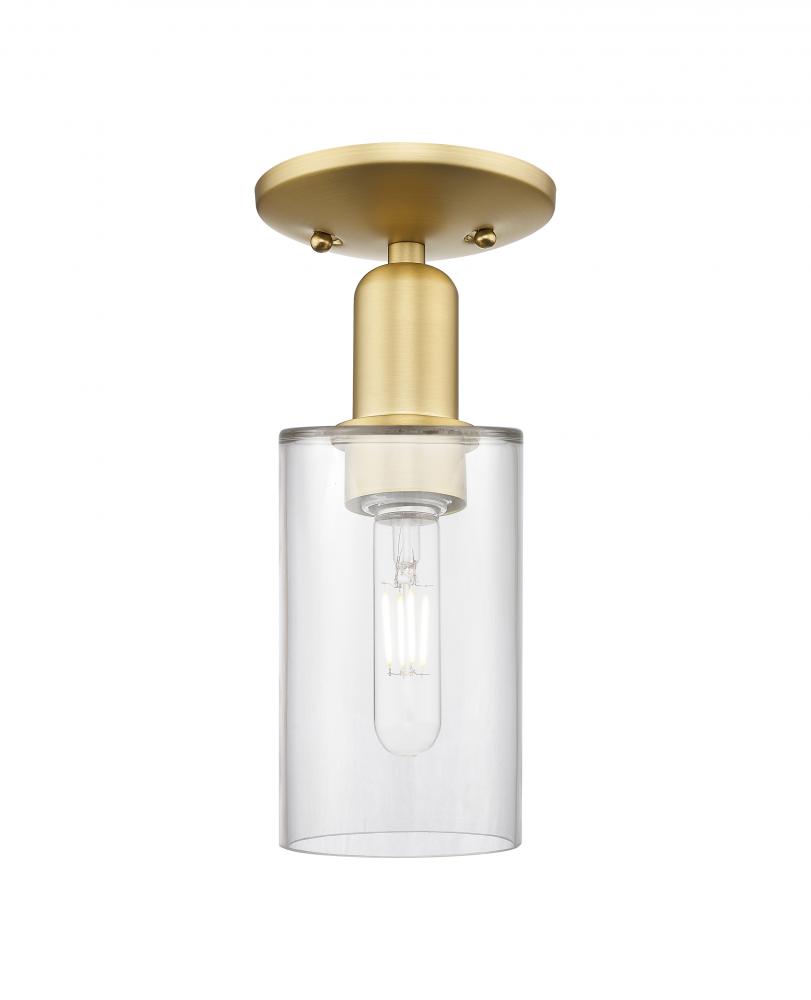 Clymer - 1 Light - 4 inch - Satin Gold - Semi-Flush Mount