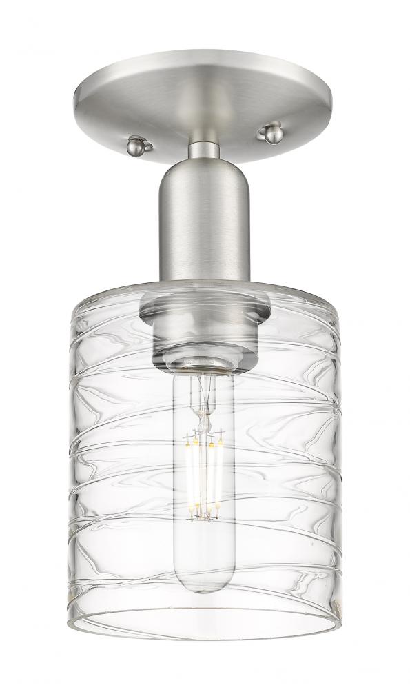 Cobbleskill - 1 Light - 5 inch - Brushed Satin Nickel - Semi-Flush Mount