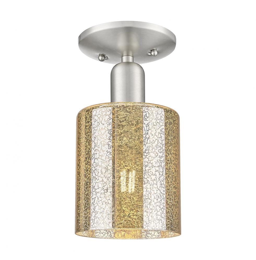 Cobbleskill - 1 Light - 5 inch - Brushed Satin Nickel - Semi-Flush Mount