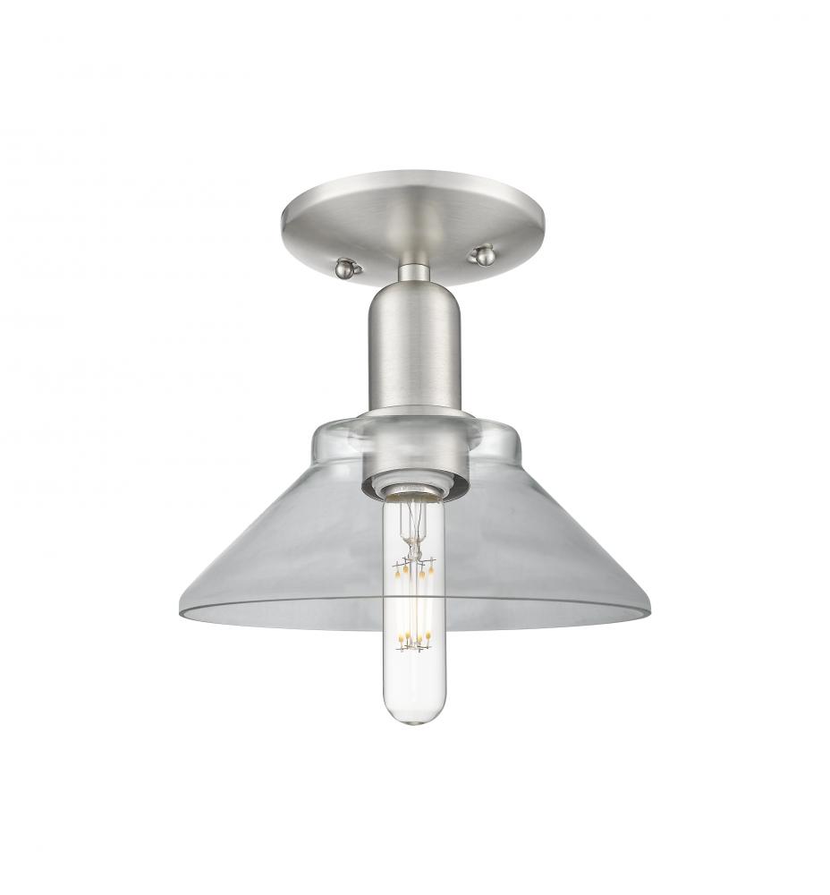 Orwell - 1 Light - 8 inch - Brushed Satin Nickel - Semi-Flush Mount