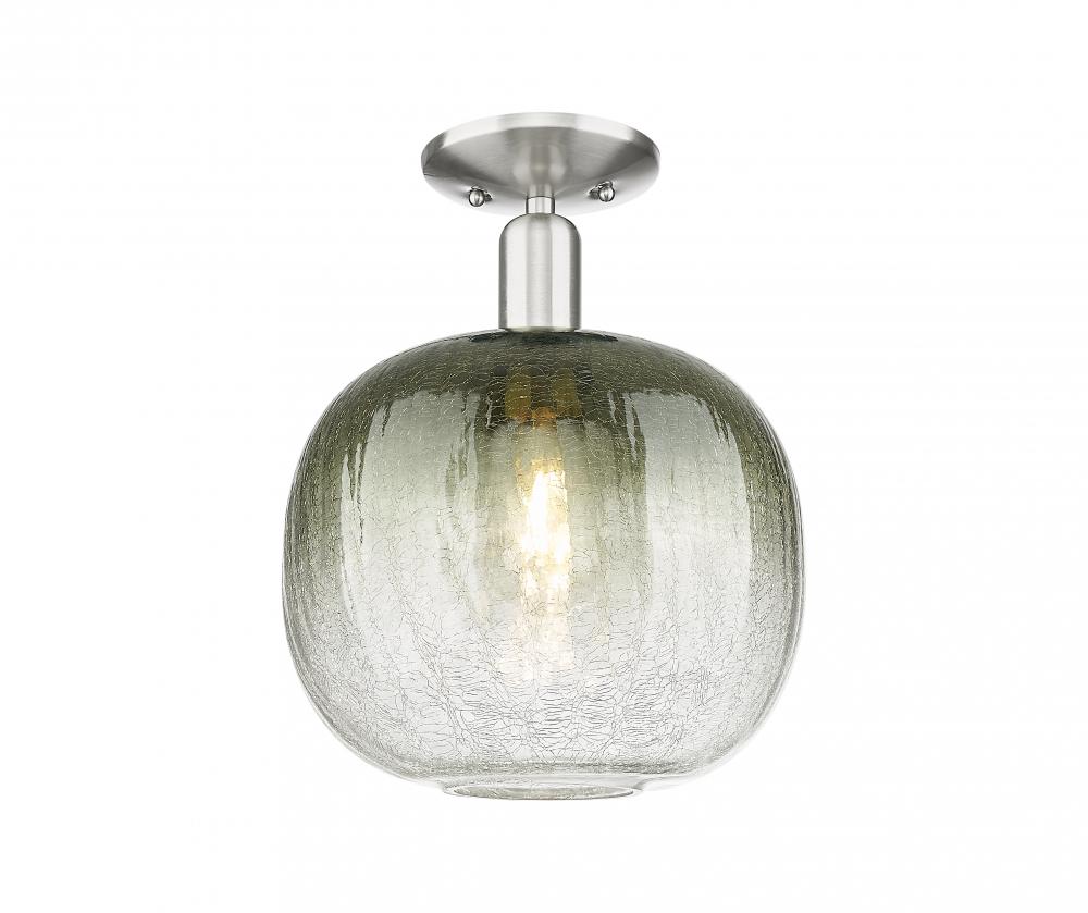 Brookhaven Sphere - 1 Light - 6 inch - Brushed Satin Nickel - Semi-Flush Mount