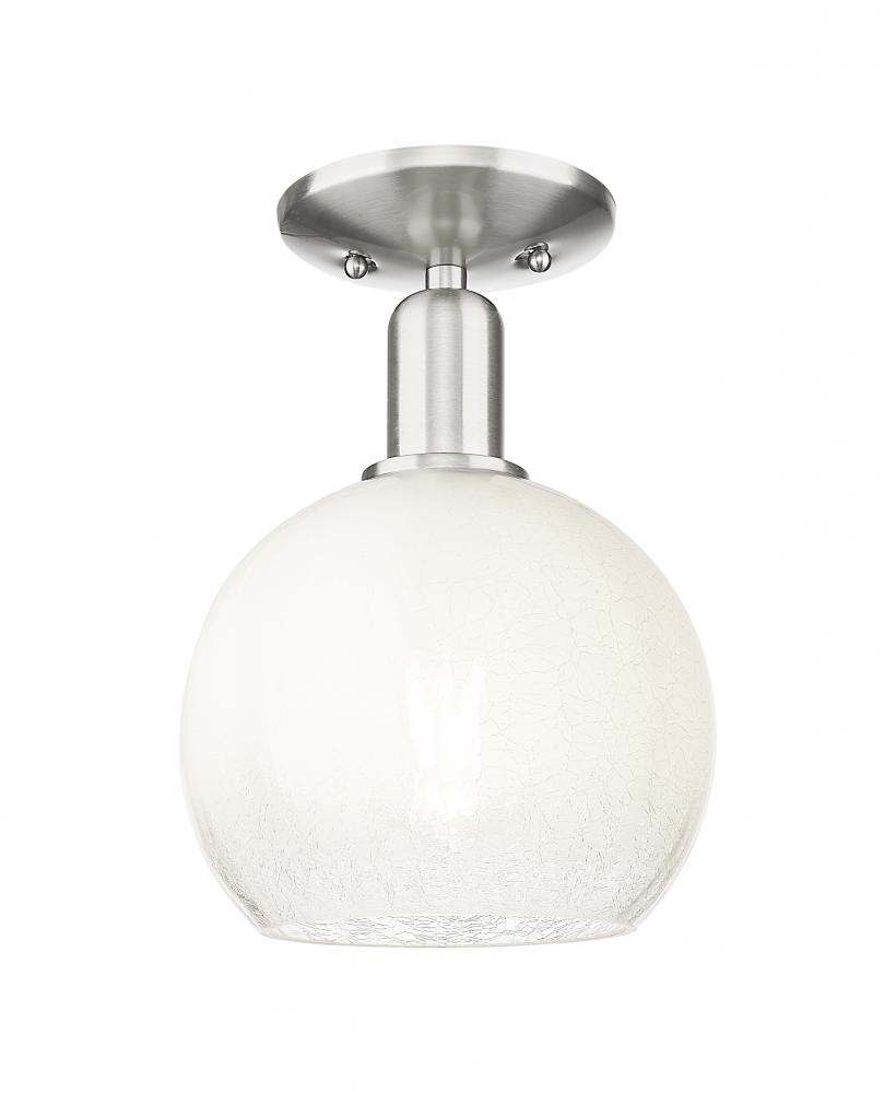 Brookhaven Globe - 1 Light - 6 inch - Brushed Satin Nickel - Semi-Flush Mount