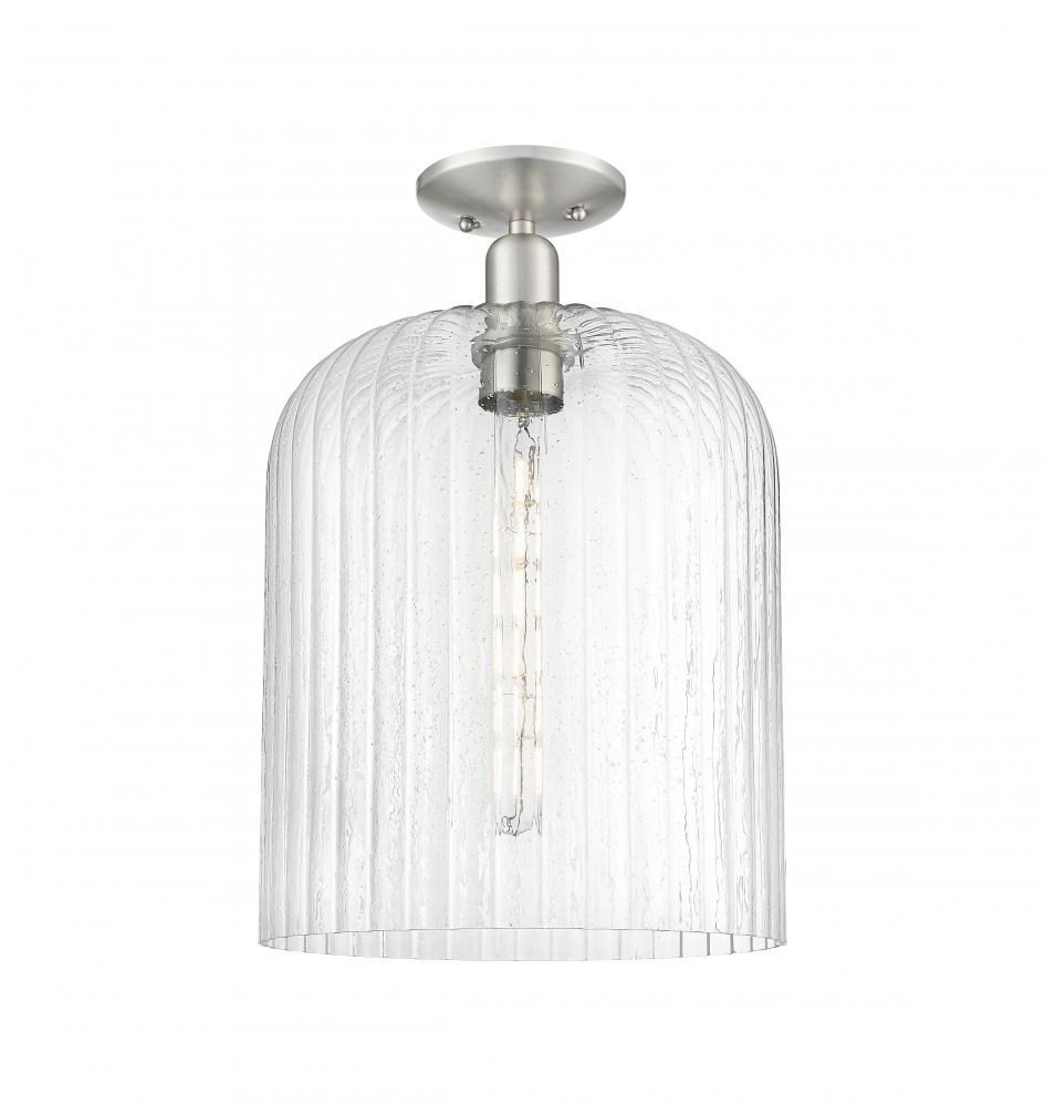 Bridal Veil - 1 Light - 12 inch - Brushed Satin Nickel - Semi-Flush Mount