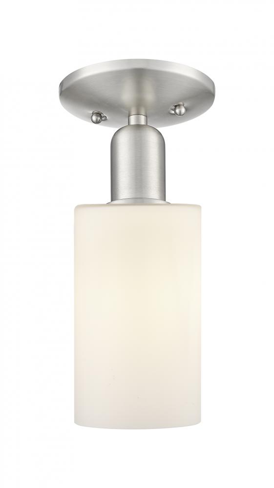 Clymer - 1 Light - 4 inch - Brushed Satin Nickel - Semi-Flush Mount