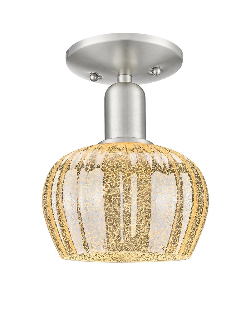 Fenton - 1 Light - 7 inch - Brushed Satin Nickel - Semi-Flush Mount