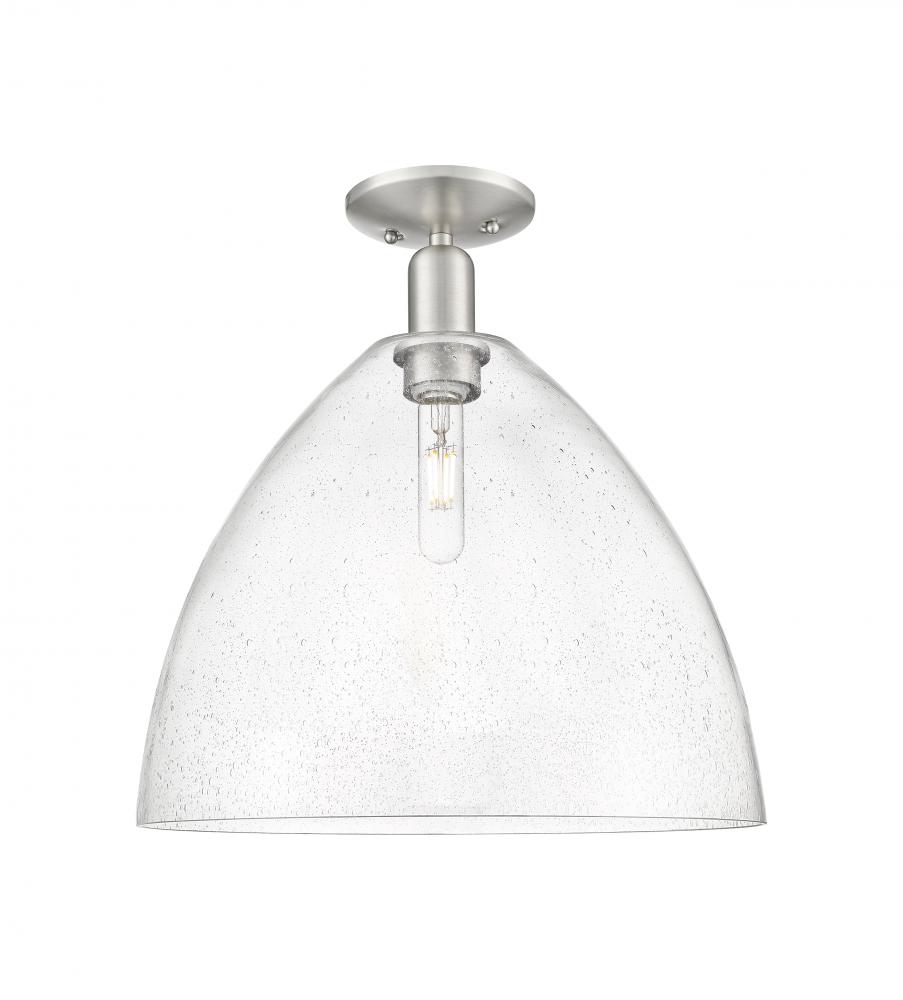 Bristol - 1 Light - 16 inch - Brushed Satin Nickel - Semi-Flush Mount