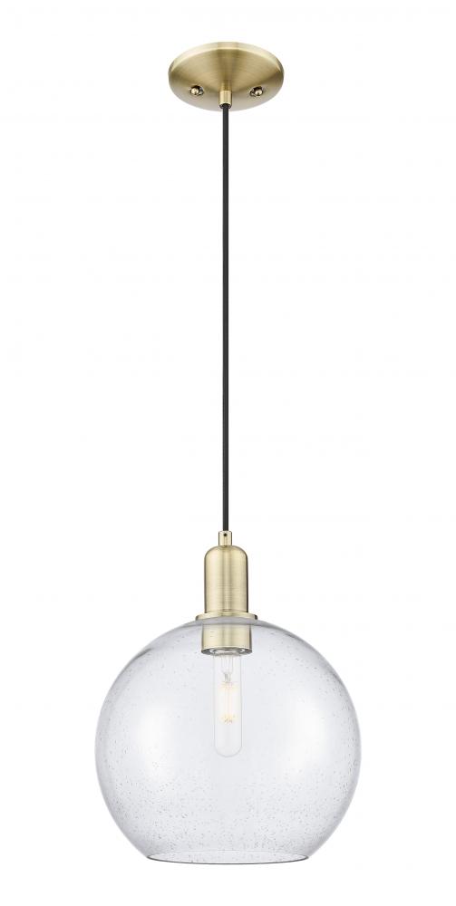 Athens - 1 Light - 10 inch - Antique Brass - Cord hung - Mini Pendant