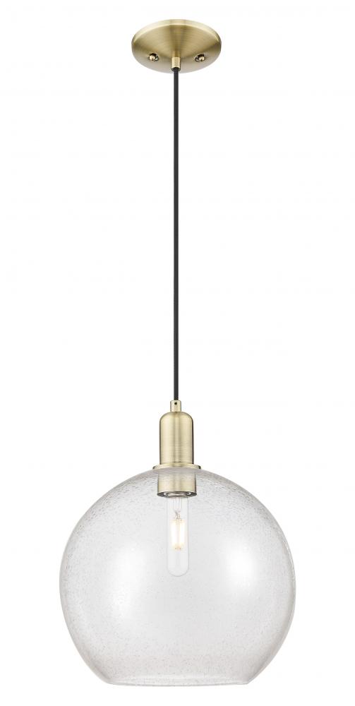Athens - 1 Light - 12 inch - Antique Brass - Cord hung - Mini Pendant