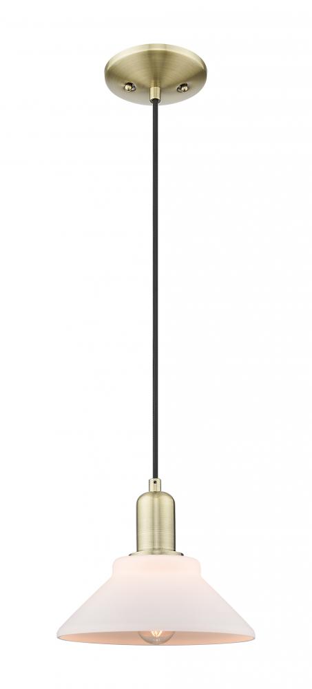 Orwell - 1 Light - 8 inch - Antique Brass - Cord hung - Mini Pendant