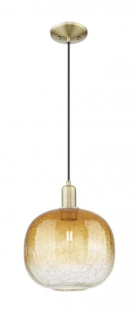 Brookhaven Sphere - 1 Light - 6 inch - Antique Brass - Cord hung - Mini Pendant