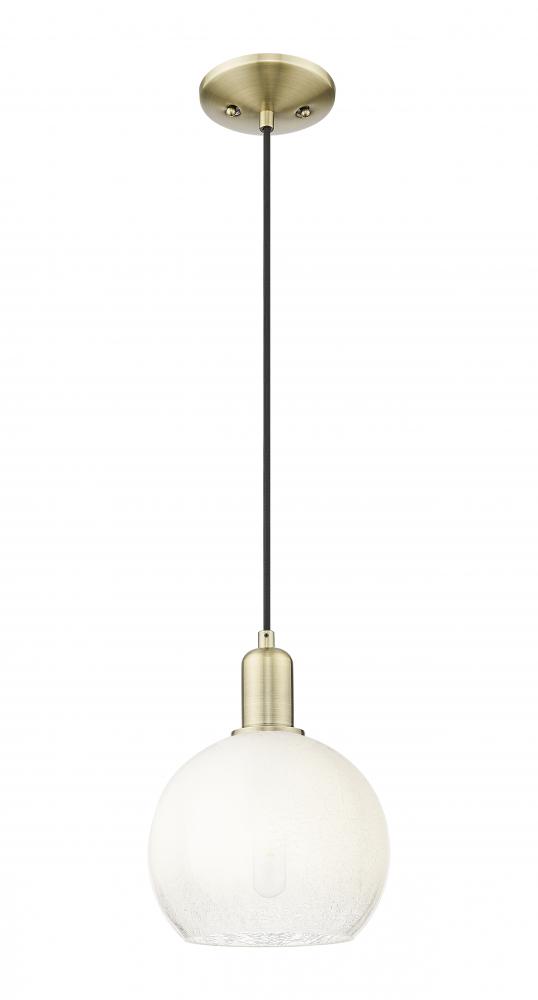 Brookhaven Globe - 1 Light - 6 inch - Antique Brass - Cord hung - Mini Pendant