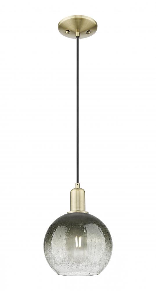 Brookhaven Globe - 1 Light - 6 inch - Antique Brass - Cord hung - Mini Pendant