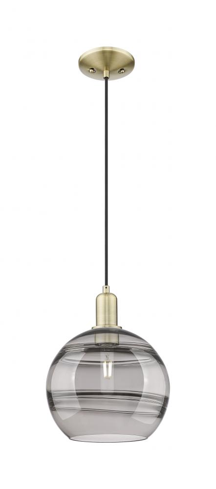 Rochester - 1 Light - 10 inch - Antique Brass - Cord hung - Mini Pendant