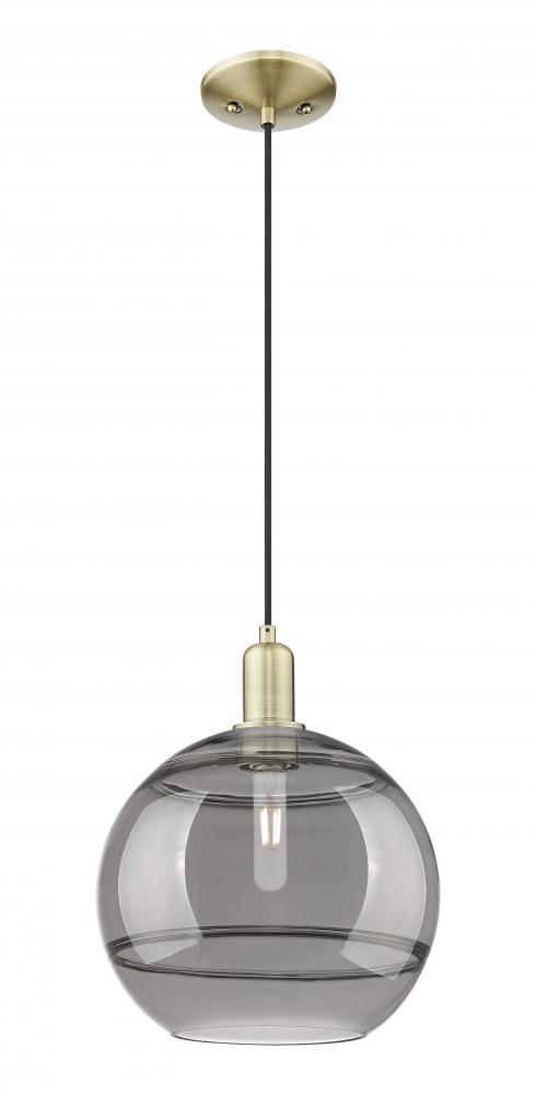 Rochester - 1 Light - 12 inch - Antique Brass - Cord hung - Mini Pendant