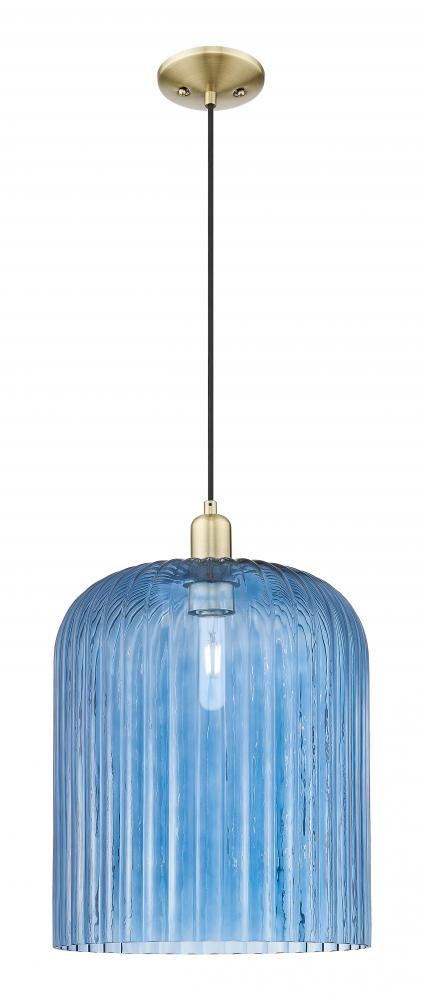 Bridal Veil - 1 Light - 12 inch - Antique Brass - Cord hung - Mini Pendant