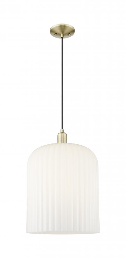 Bridal Veil - 1 Light - 12 inch - Antique Brass - Cord hung - Mini Pendant