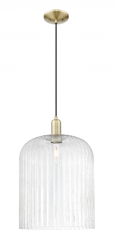 Bridal Veil - 1 Light - 12 inch - Antique Brass - Cord hung - Mini Pendant