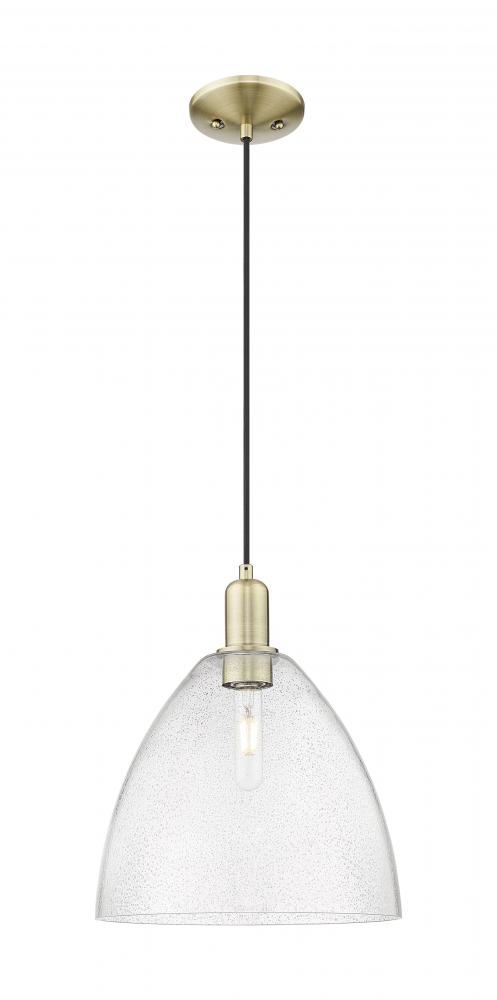 Bristol - 1 Light - 12 inch - Antique Brass - Cord hung - Mini Pendant
