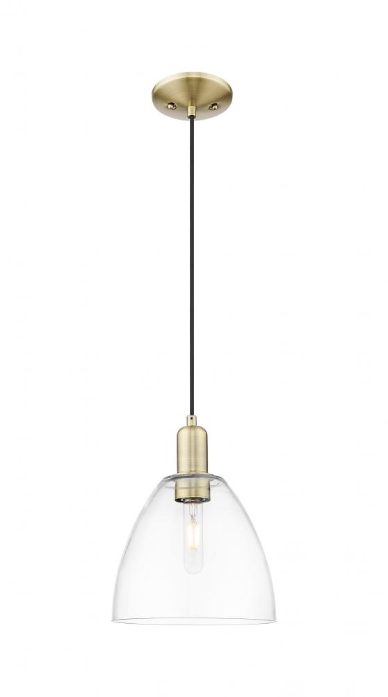 Bristol - 1 Light - 9 inch - Antique Brass - Cord hung - Mini Pendant