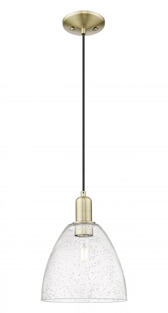 Bristol - 1 Light - 9 inch - Antique Brass - Cord hung - Mini Pendant