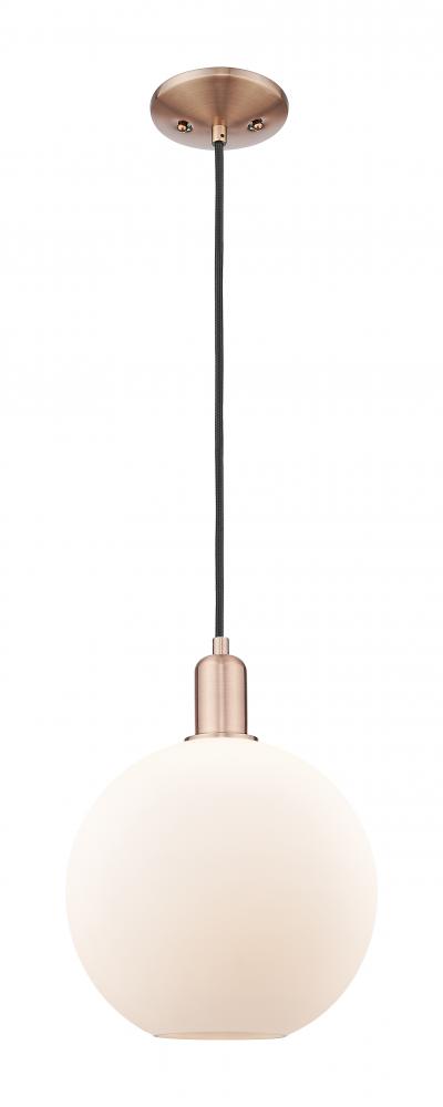 Athens - 1 Light - 10 inch - Antique Copper - Cord hung - Mini Pendant