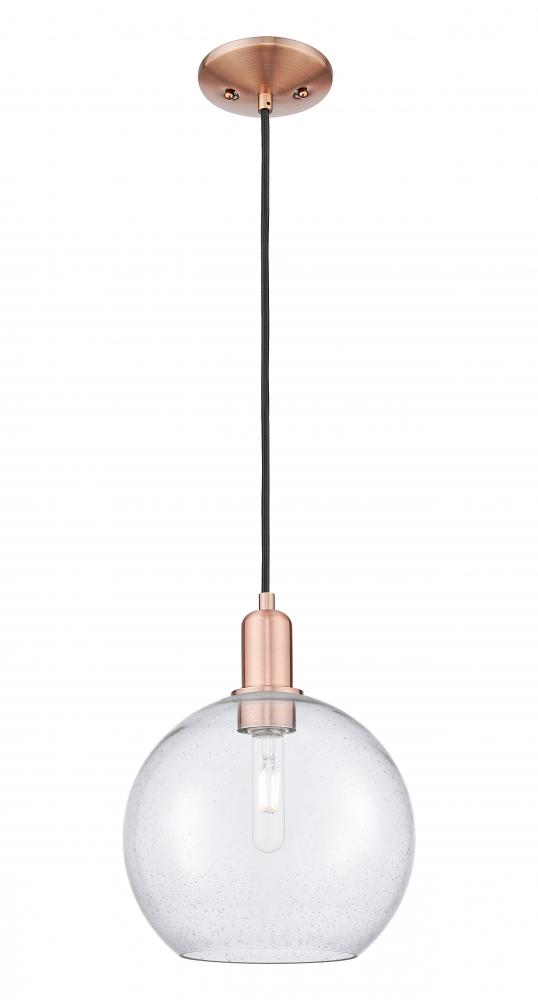 Athens - 1 Light - 10 inch - Antique Copper - Cord hung - Mini Pendant