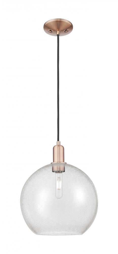 Athens - 1 Light - 12 inch - Antique Copper - Cord hung - Mini Pendant