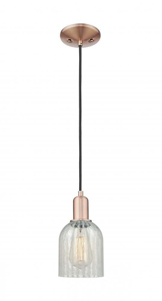 Caledonia - 1 Light - 5 inch - Antique Copper - Cord hung - Mini Pendant