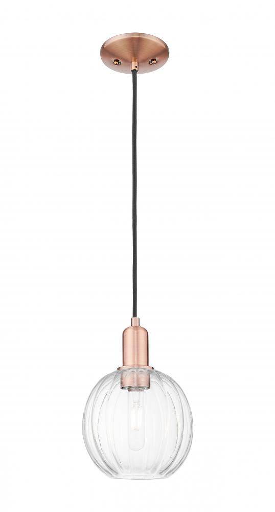Preston Globe - 1 Light - 6 inch - Antique Copper - Cord hung - Mini Pendant