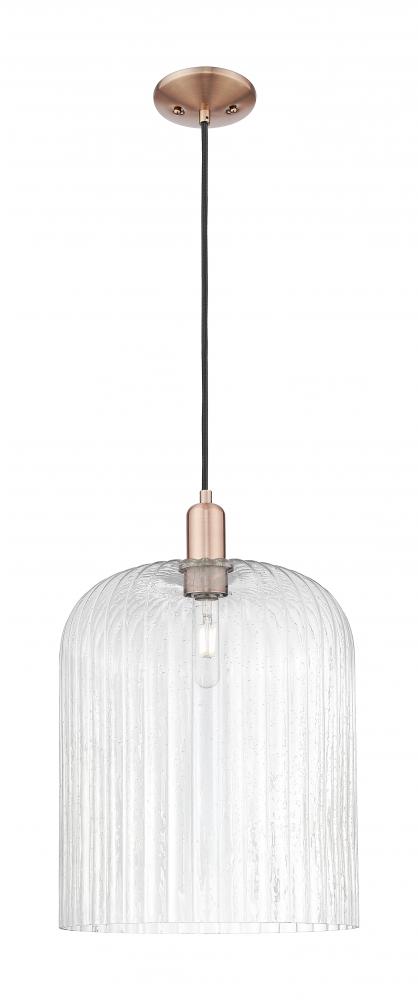 Bridal Veil - 1 Light - 12 inch - Antique Copper - Cord hung - Mini Pendant