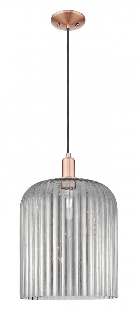 Bridal Veil - 1 Light - 12 inch - Antique Copper - Cord hung - Mini Pendant