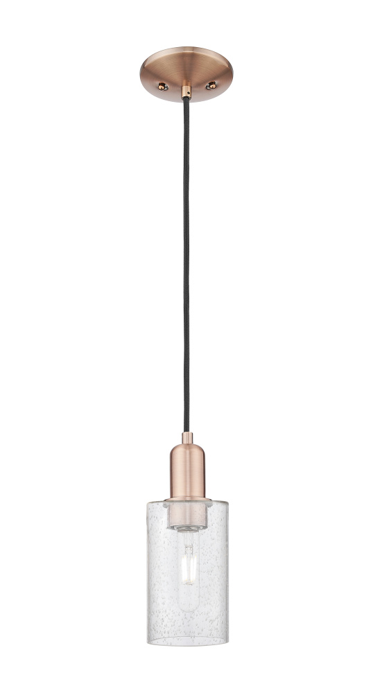 Clymer - 1 Light - 4 inch - Antique Copper - Cord hung - Mini Pendant