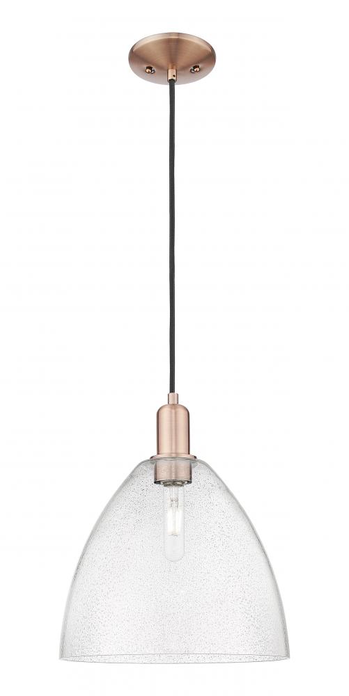 Bristol - 1 Light - 12 inch - Antique Copper - Cord hung - Mini Pendant