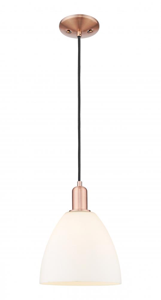 Bristol - 1 Light - 9 inch - Antique Copper - Cord hung - Mini Pendant
