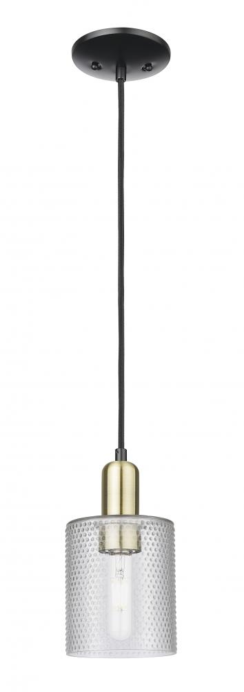 Cobbleskill - 1 Light - 5 inch - Black Antique Brass - Cord hung - Mini Pendant