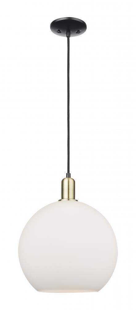 Athens - 1 Light - 12 inch - Black Antique Brass - Cord hung - Mini Pendant