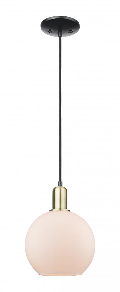 Athens - 1 Light - 8 inch - Black Antique Brass - Cord hung - Mini Pendant