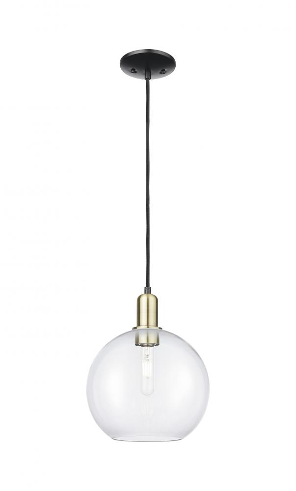 Athens - 1 Light - 10 inch - Black Antique Brass - Cord hung - Mini Pendant