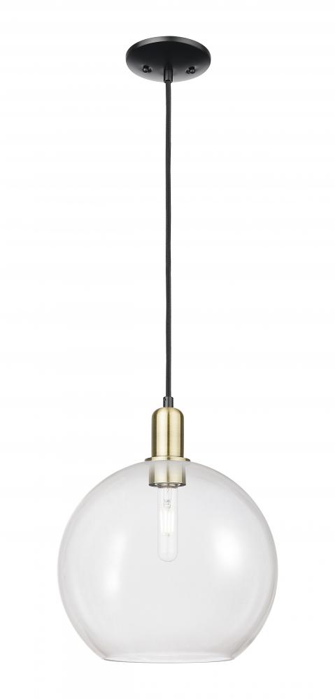 Athens - 1 Light - 12 inch - Black Antique Brass - Cord hung - Mini Pendant