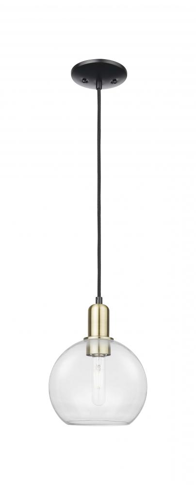 Athens - 1 Light - 8 inch - Black Antique Brass - Cord hung - Mini Pendant